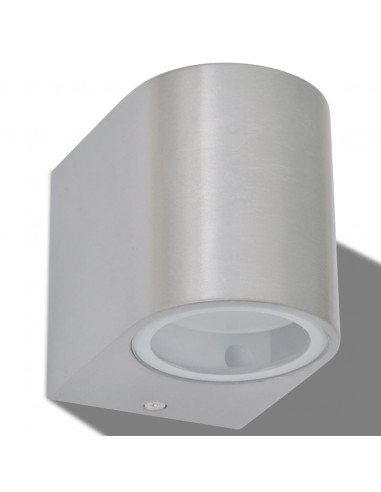 Applique LED 2pz Rotonde da Parete per Esterno Proiezione Basso