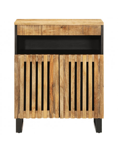 Credenza 60x34x75 cm in Legno Massello di Mango Grezzo