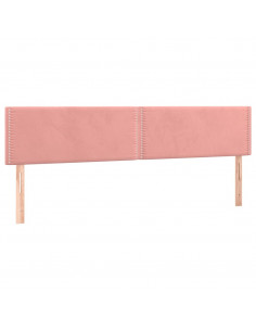 Giroletto a Molle con Materasso Rosa 200x200 cm in Velluto