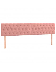 Giroletto a Molle con Materasso Rosa 200x200 cm in Velluto