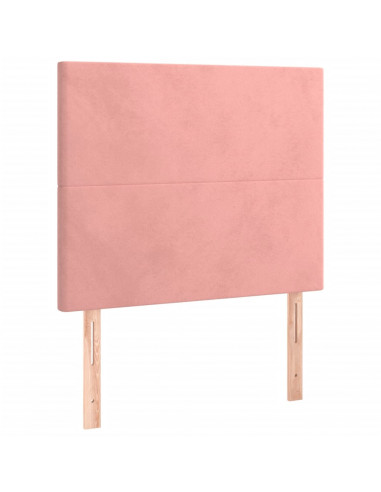 Giroletto a Molle con Materasso Rosa 80x200 cm in Velluto