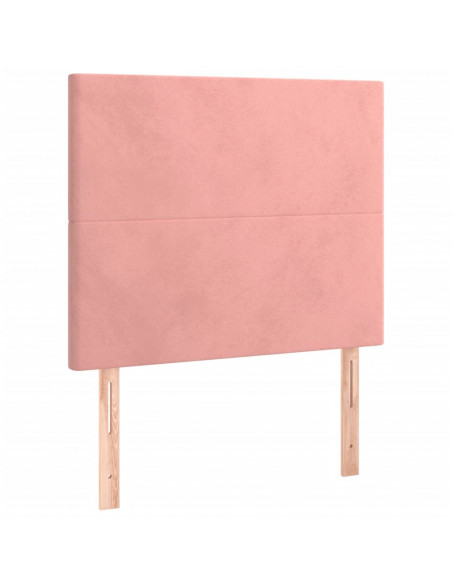 Giroletto a Molle con Materasso Rosa 80x200 cm in Velluto