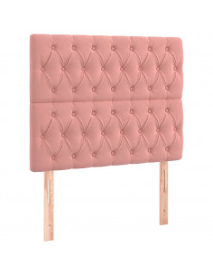 Giroletto a Molle con Materasso Rosa 90x190 cm in Velluto 2