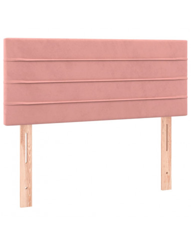 Giroletto a Molle con Materasso Rosa 90x200 cm in Velluto