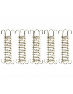 Fermi a Molla per Vela Parasole 5 pz in Acciaio Inox 2