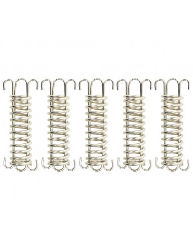 Fermi a Molla per Vela Parasole 5 pz in Acciaio Inox