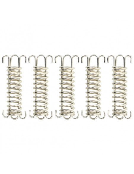 Fermi a Molla per Vela Parasole 5 pz in Acciaio Inox
