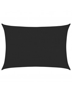 Vela Parasole 160 g/m² Nera 2,5x3,5 m in HDPE 2