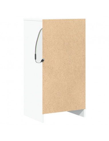 Credenza con LED Bianca 42,5x34x85 cm in Legno Multistrato