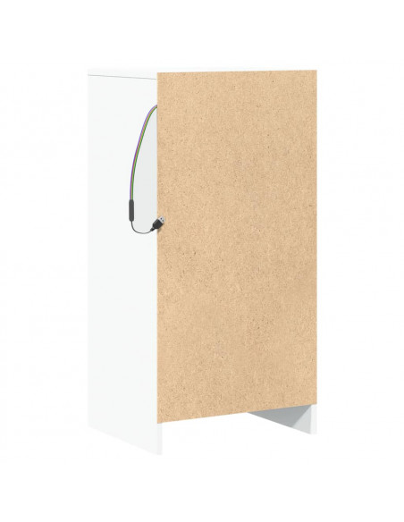 Credenza con LED Bianca 42,5x34x85 cm in Legno Multistrato