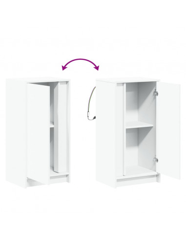 Credenza con LED Bianca 42,5x34x85 cm in Legno Multistrato