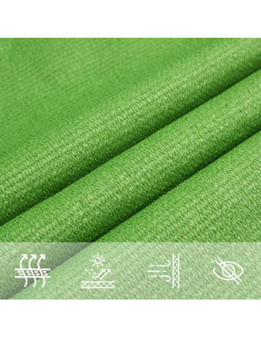 Vela Parasole 160 g/m² Verde Chiaro 2x2 m in HDPE