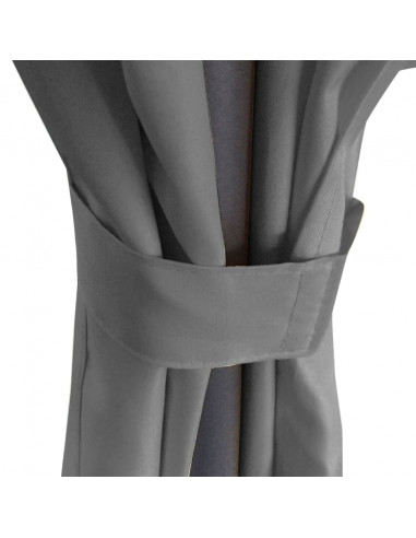 Gazebo Rotondo con Tende 3,5 x 2,7 m Antracite