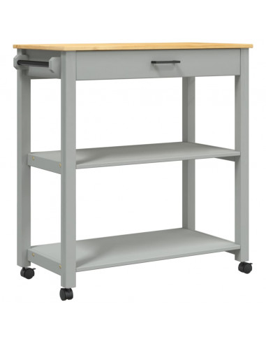 Carrello da Cucina MONZA 84x40x90 cm in Legno Massello di Pino