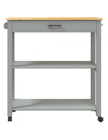 Carrello da Cucina MONZA 84x40x90 cm in Legno Massello di Pino