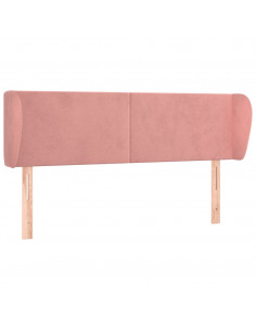 Testiera ad Orecchio Rosa 147x23x78/88 cm in Velluto 2