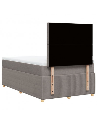 Giroletto a Molle con Materasso Tortora 120x190 cm in Tessuto