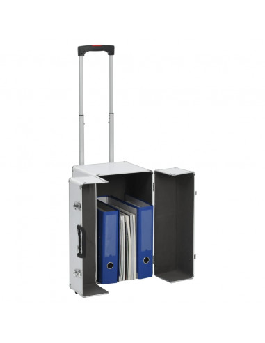 Valigia Trolley Pilota 47x39x27 cm in Alluminio Argento