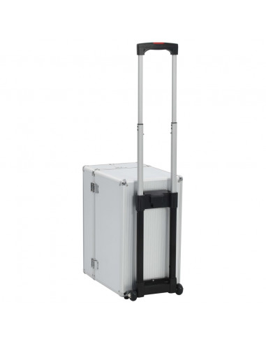Valigia Trolley Pilota 47x39x27 cm in Alluminio Argento