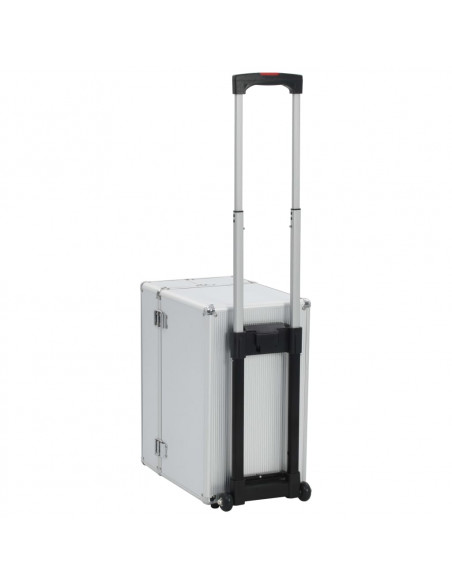 Valigia Trolley Pilota 47x39x27 cm in Alluminio Argento