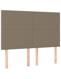 Giroletto a Molle con Materasso Tortora 140x190 cm in Tessuto 2