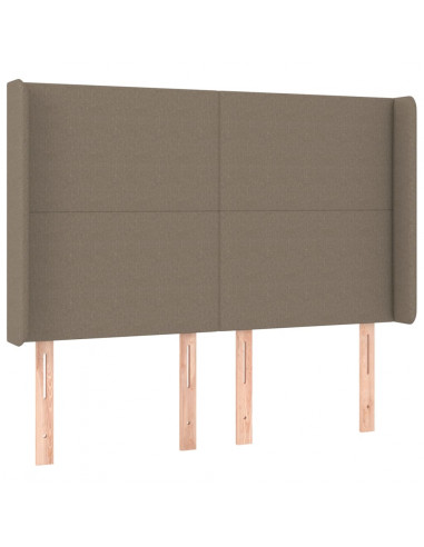 Giroletto a Molle con Materasso Tortora 140x190 cm in Tessuto