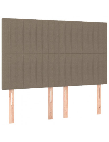 Giroletto a Molle con Materasso Tortora 140x190 cm in Tessuto