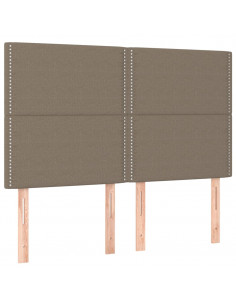 Giroletto a Molle con Materasso Tortora 140x190 cm in Tessuto 2