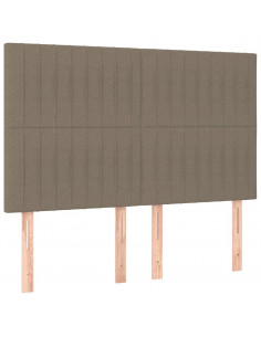 Giroletto a Molle con Materasso Tortora 140x190 cm in Tessuto 2