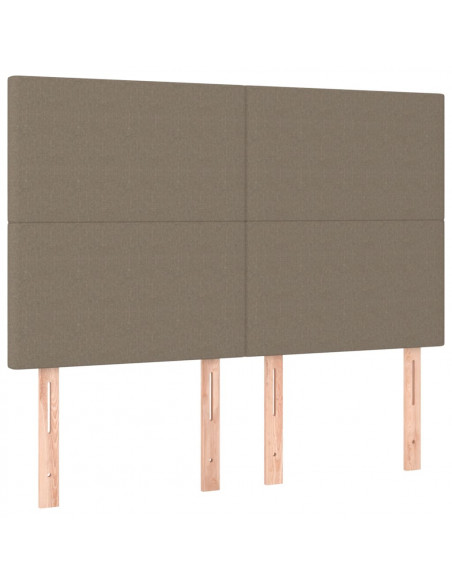 Giroletto a Molle con Materasso Tortora 140x190 cm in Tessuto