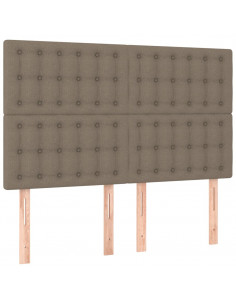 Giroletto a Molle con Materasso Tortora 140x190 cm in Tessuto 2