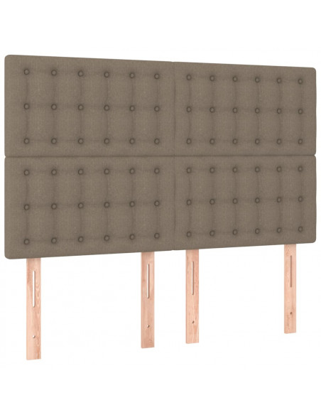 Giroletto a Molle con Materasso Tortora 140x190 cm in Tessuto