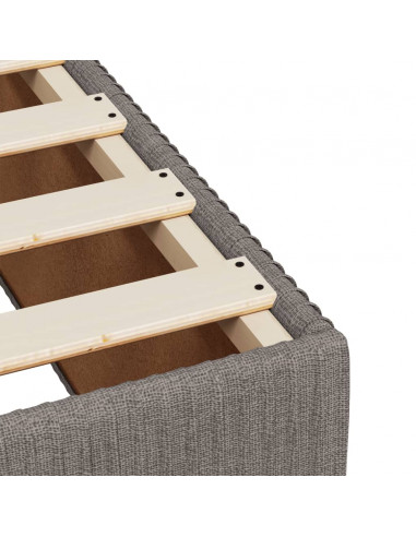 Giroletto a Molle con Materasso Tortora 140x190 cm in Tessuto