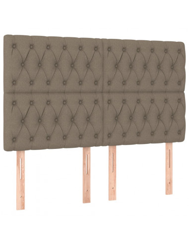 Giroletto a Molle con Materasso Tortora 140x200 cm in Tessuto