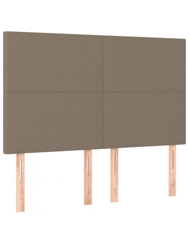 Giroletto a Molle con Materasso Tortora 140x200 cm in Tessuto