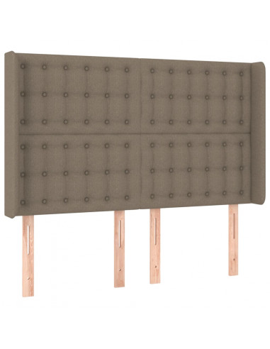 Giroletto a Molle con Materasso Tortora 140x200 cm in Tessuto