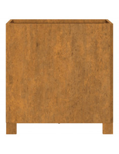 Fioriera con Gambe Ruggine 40x40x40 cm Acciaio Corten