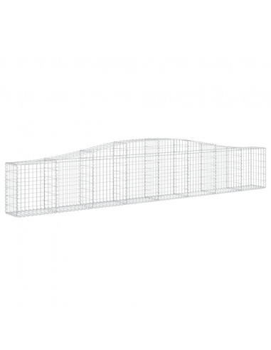 Cesti Gabbioni ad Arco 10 pz 400x30x60/80 cm Ferro Zincato