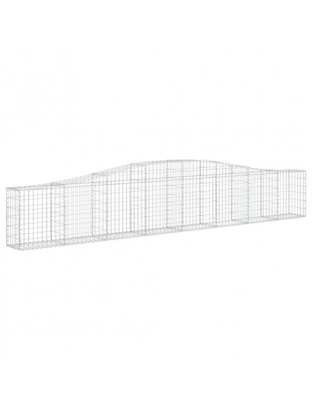 Cesti Gabbioni ad Arco 10 pz 400x30x60/80 cm Ferro Zincato