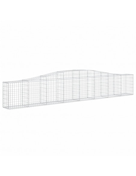 Cesti Gabbioni ad Arco 4 pz 400x30x60/80 cm Ferro Zincato