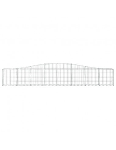 Cesti Gabbioni ad Arco 4 pz 400x30x60/80 cm Ferro Zincato