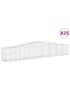 Cesti Gabbioni ad Arco 25 pz 400x50x60/80 cm Ferro Zincato 2