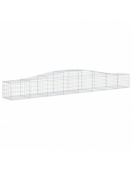 Cesti Gabbioni ad Arco 9 pz 400x50x40/60 cm Ferro Zincato