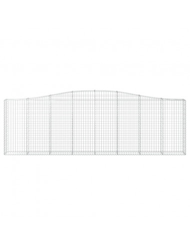 Cesti Gabbioni ad Arco 9 pz 400x30x120/140 cm Ferro Zincato