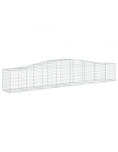 Cesti Gabbioni ad Arco 5 pz 400x50x60/80 cm Ferro Zincato