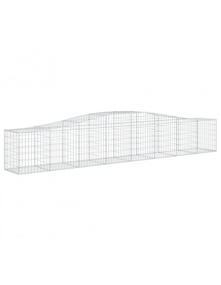 Cesti Gabbioni ad Arco 5 pz 400x50x60/80 cm Ferro Zincato