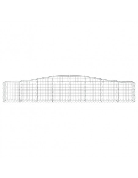 Cesti Gabbioni ad Arco 15 pz 400x50x60/80 cm Ferro Zincato