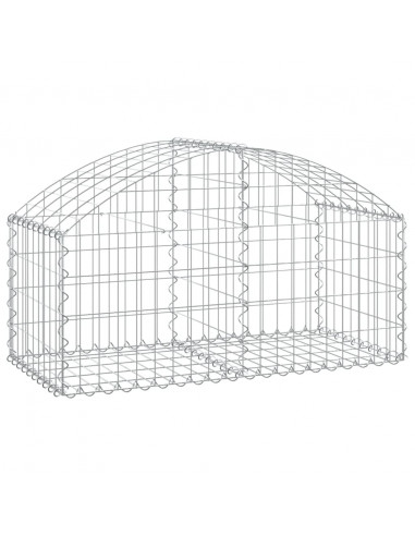Cesto Gabbione ad Arco 100x50x40/60 cm Ferro Zincato