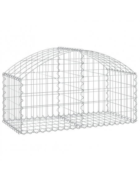 Cesto Gabbione ad Arco 100x50x40/60 cm Ferro Zincato