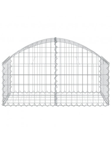Cesto Gabbione ad Arco 100x50x40/60 cm Ferro Zincato